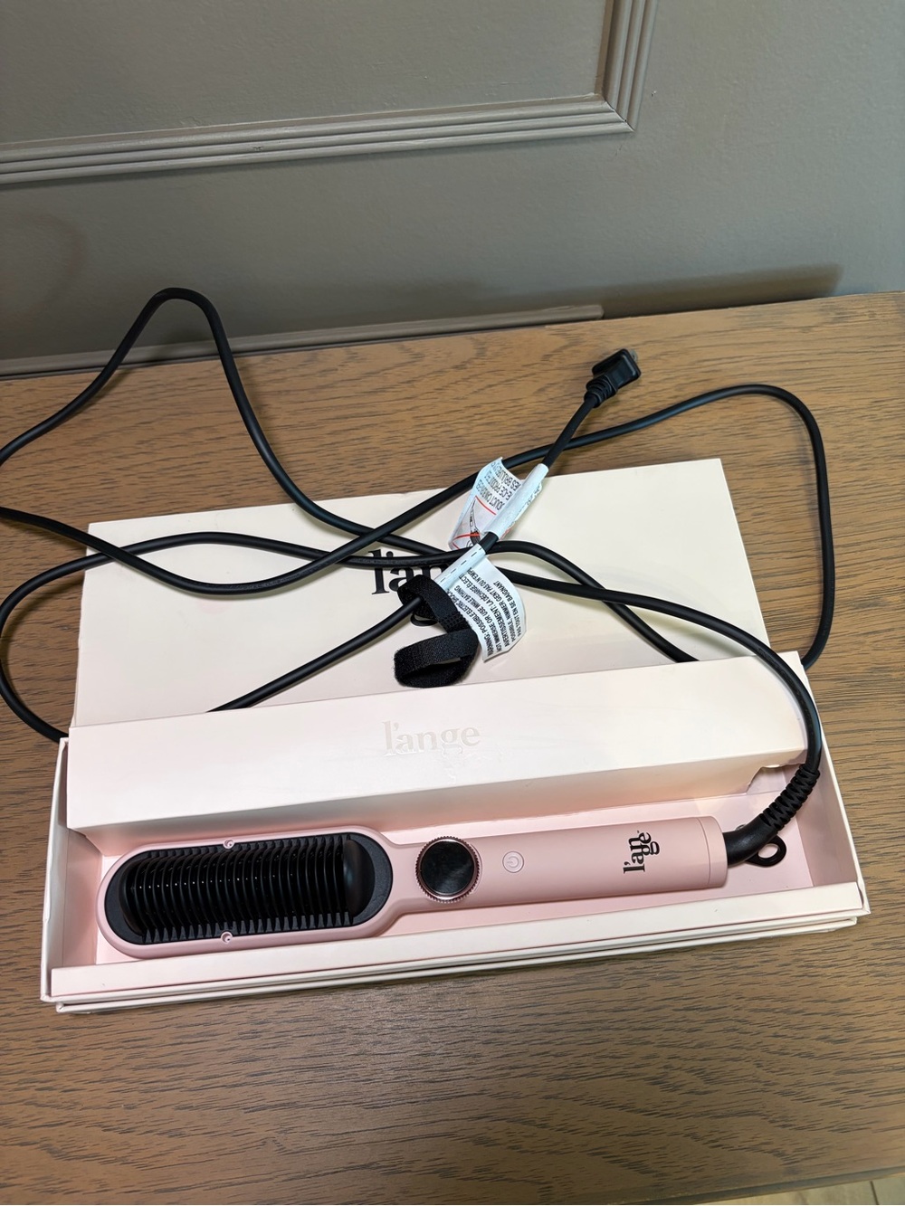 L’ange Smooth-It 2-in-1 Digital Straightening Comb + Box